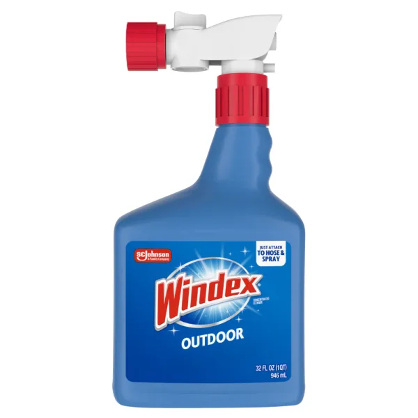 Windex Outdoor Window Cleaner, Concentrated Cleaning Sprayer for Garden Hose, 32 fl oz