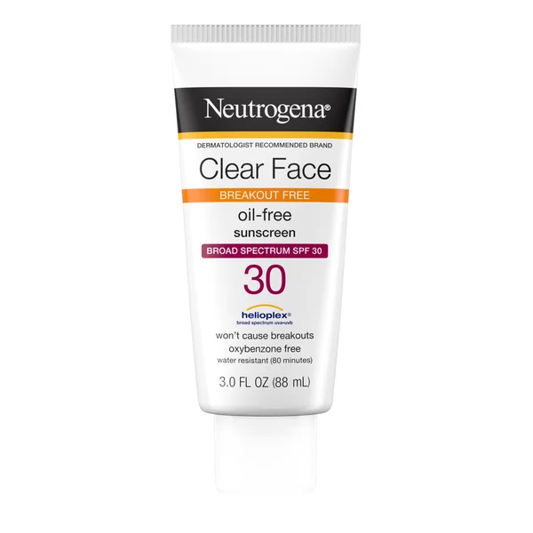 Neutrogena Clear Face Sunscreen for Acne-Prone Skin SPF 30, 3 fl. oz