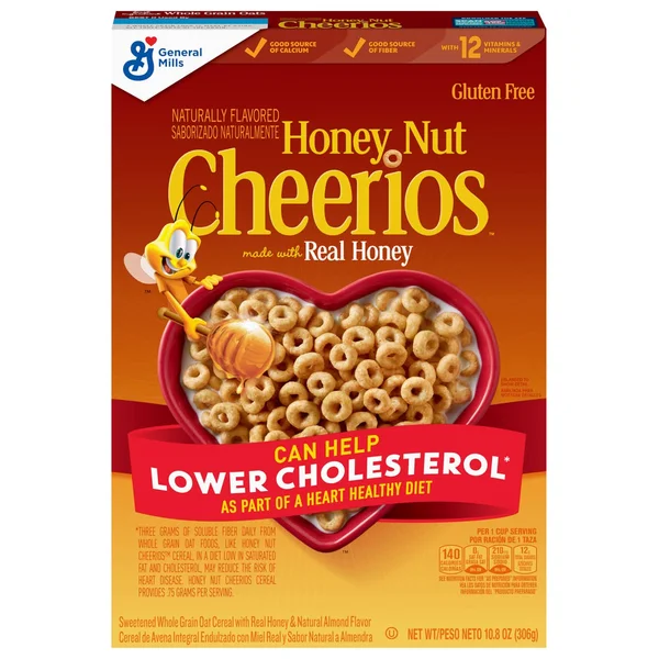 Cheerios Gluten Free Sweetened Whole Grain Oat Cereal, Honey Nut (10.8 oz)