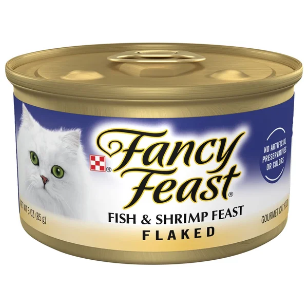 Purina Fancy Feast Gourmet Flaked Cat Food, Fish & Shrimp Feast