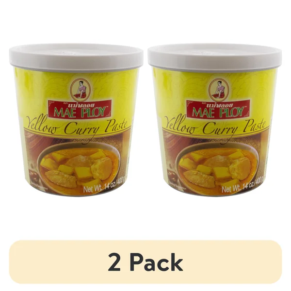 (2 pack) Mae Ploy Yellow Curry Paste, 14 oz, 1 Count Jar