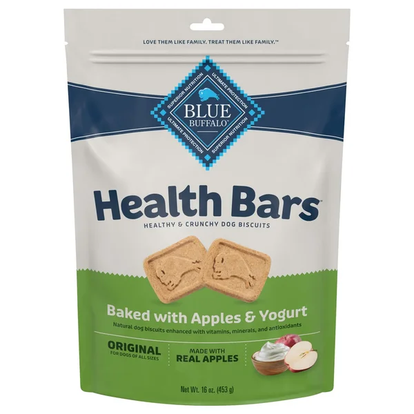 Blue Buffalo Healthy & Crunchy Bar Dog Biscuits, Apples & Yogurt