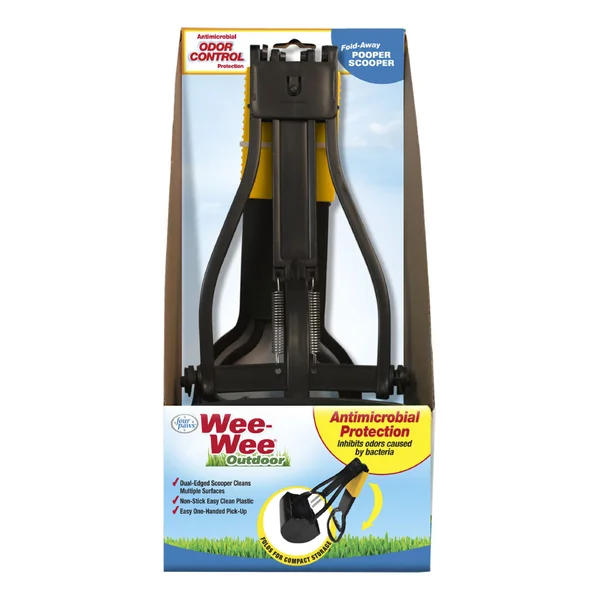 Four Paws Fold-Away Pooper Dog Scooper, Black