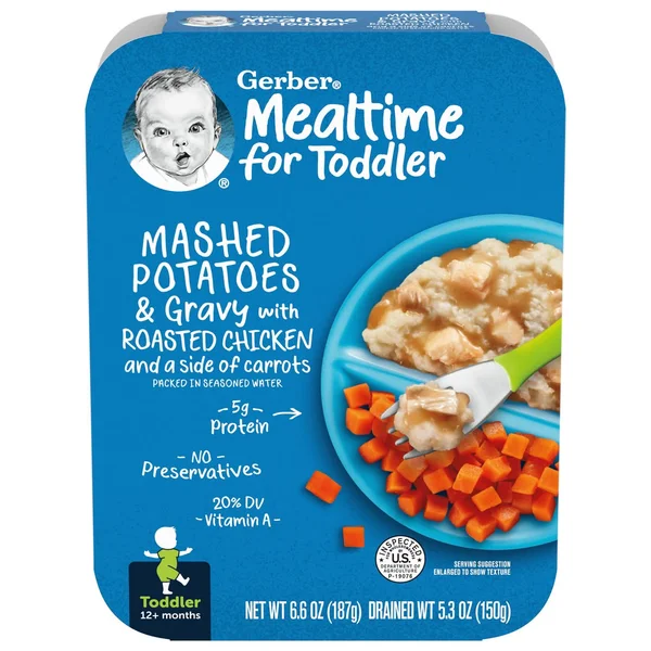Gerber Mealtime For Toddler Mashed Potatoes & Gravy With Roasted Chicken, 12+ Months
