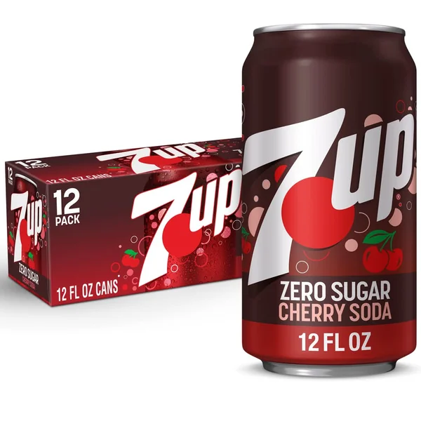 7UP Zero Sugar Soda, Cherry (12 x 12 fl oz)
