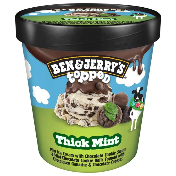 Ben & Jerry's Topped Ice Cream, Thick Mint