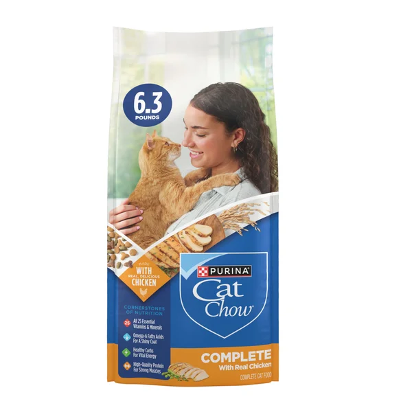 Purina Cat Chow Complete High Protein Dry Cat Food with Real Chicken, 6.3 lb Bag