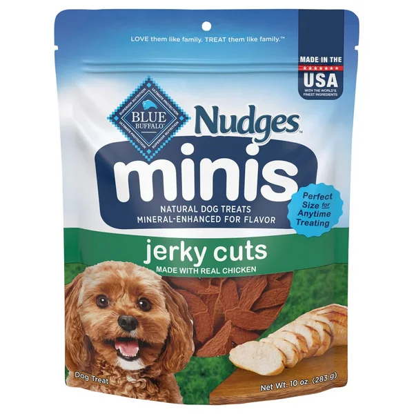 Blue Buffalo Nudges Minis Jerky Cuts Natural Dog Treats, Chicken