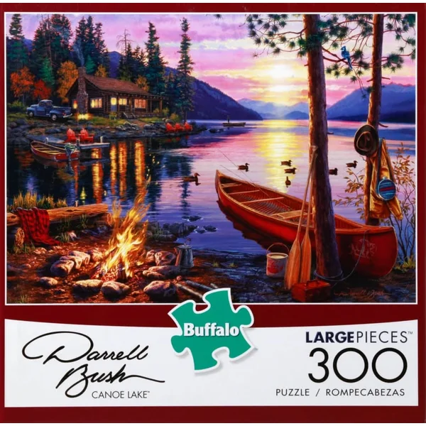 Buffalo Games Darrell Bush Canoe Lake Large Pieces Puzzle