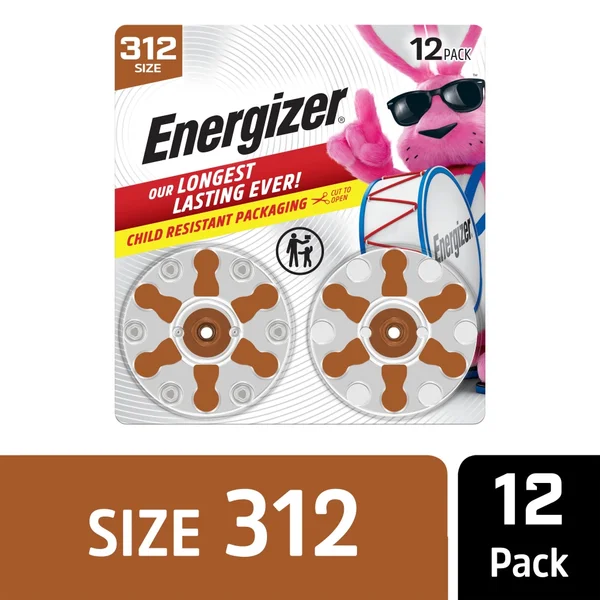 Energizer Hearing Aid 312 Zinc Air Batteries