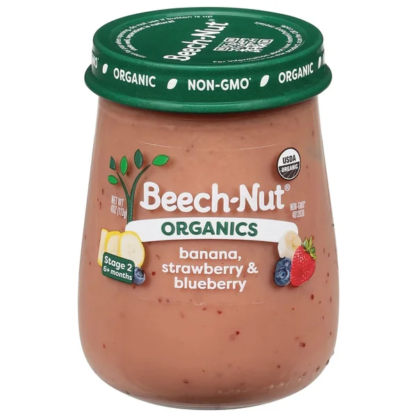 Beech-Nut Organics Stage 2 Banana, Strawberry & Blueberry Food Puree 6+ Months