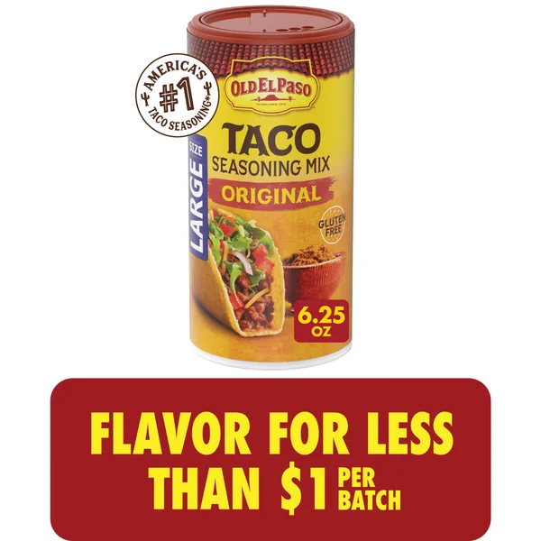 Old El Paso Taco Seasoning, Original, Large Size, 6.25 oz.