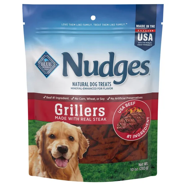 Blue Buffalo Nudges Grillers Natural Dog Treats, Steak