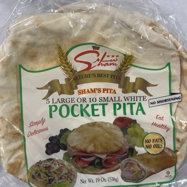 SHAM’S White Pita LARGE 5 PCS