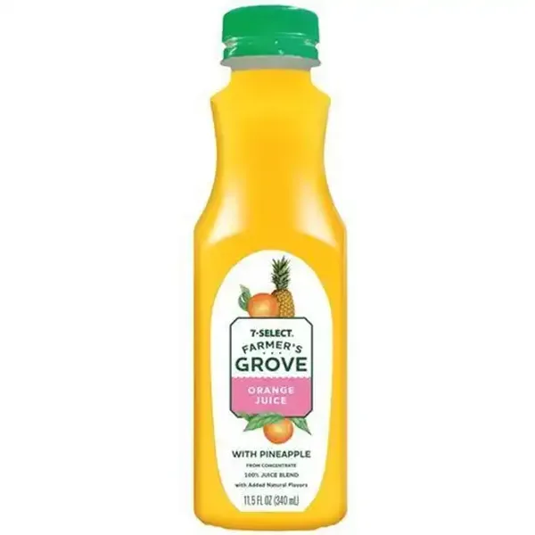 7-Select Farmers Grove Orange Juice with Pineapple Bottle (11.5 fl oz)
