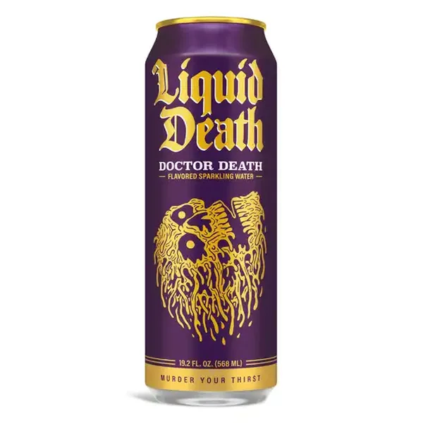Liquid Death Low Sugar Doctor Death Soda-Flavored Sparkling Water (19.2 fl oz)