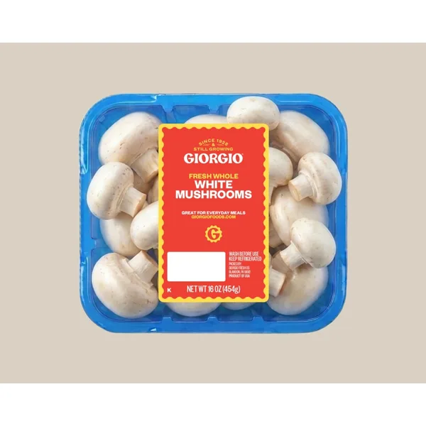 Fresh Whole White Mushrooms