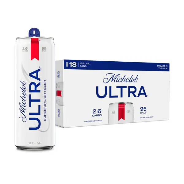 Michelob ULTRA Superior Light American Lager Beer, 18 pack 12 fl oz Aluminum Cans 4.2% ABV