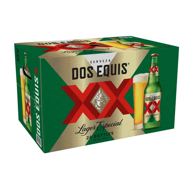 Dos Equis Mexican Import Lager Beer, 24 pack, 12 fl oz Bottles, 4.2% ABV