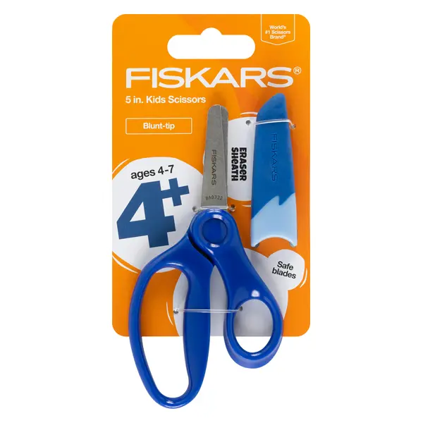 Fiskars 5" Blunt-tip Kids Scissor Ages 4-7, Blue