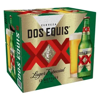 Dos Equis Mexican Import Lager Beer, 12 pack, 12 fl oz Bottles, 4.2% ABV