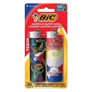BIC Multi-Purpose Design Edition Texas Lighter, 2 pk
