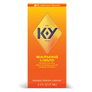 K-Y Warming Liquid Lube, Sensorial Personal Lubricant, Silicone Based Formula, Safe to Use with Condoms, For Men, Women and Couples, 2.4 FL OZ