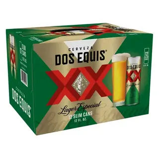 Dos Equis Mexican Import Lager Beer, 12 Pack, 12 fl oz Cans, 4.2% ABV