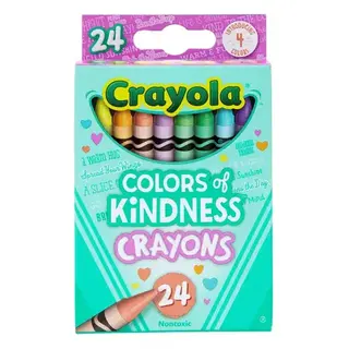 Crayola Colors of Kindness Crayons, 24 Ct, Teacher Supplies, Kindergarten School Supplies, Asstd Colors