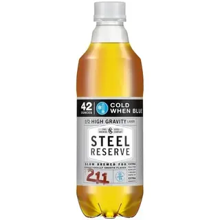 Steel Reserve High Gravity Malt Beer, 42 fl oz Bottle, 8.1% ABV