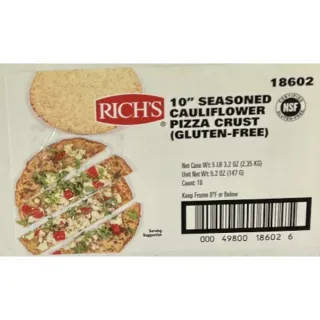 Cauliflower Crust, Frozen 10" - 16 Ct