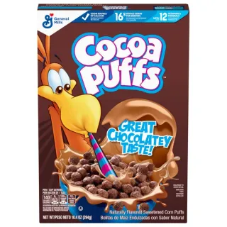 Cocoa Puffs Naturally Flavored Sweetened Corn Puffs Breakfast Cereal, Chocolate (10.4 oz)