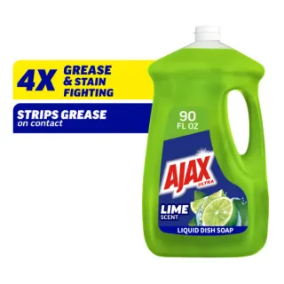 Ajax Ultra Liquid Dish Soap Mess Free Easy Flip Cap Lime Scent with Vinegar