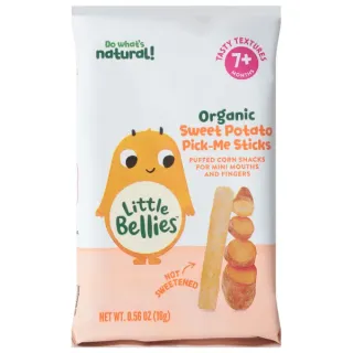 Little Bellies Organic Pick Me Sticks Baby Snacks 7+ Months, Sweet Potato