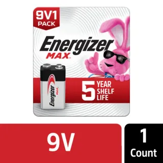 Energizer Max 9V Alkaline Battery