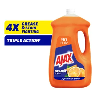 Ajax Ultra Liquid Dish Soap Triple Action Mess Free Easy Flip Cap Orange Scent