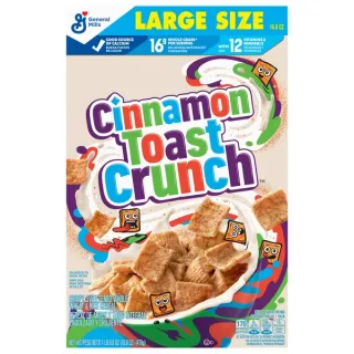 Cinnamon Toast Crunch Crispy Sweetened Whole Wheat & Rice Cereal (16.8 oz)