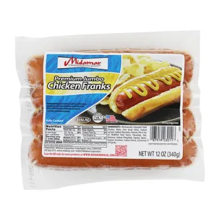 MIDAMAR Jumbo Chicken Franks 12 oz