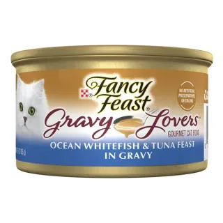Purina Fancy Feast Gravy Lovers Gourmet Cat Food, Ocean White Fish & Tuna Feast