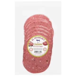 AL SHABRAWY Beef Salami W/Black Pepper Sliced