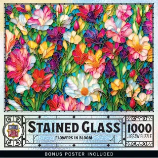 MasterPieces Stained Glass Flowers in Bloom Jigsaw Puzzle