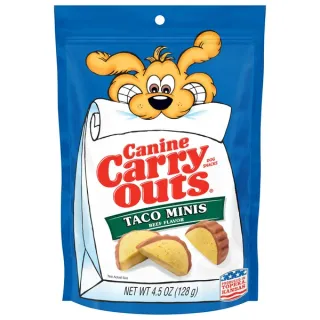 Canine Carry Outs Taco Minis Beef Flavor Dog Snacks