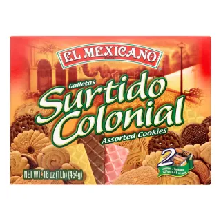 El Mexicano Surtido Colonial Galletas, Assorted Cookies, 16 oz