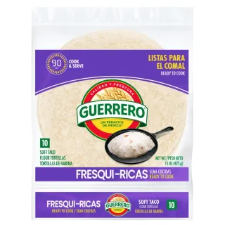 Guerrero Fresqui-Ricas Ready To Cook Soft Taco Flour Tortillas