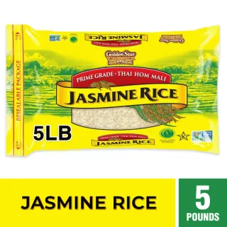 Golden Star Thai Hom Mali Jasmine Rice, 5 lbs