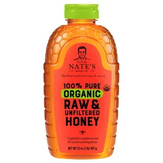 Nature Nate's Honey Co. 100% Pure Organic Raw & Unfiltered Honey (32 oz)