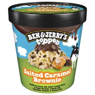 Ben & Jerry's Topped Ice Cream, Salted Caramel Brownie
