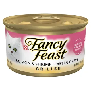 Purina Fancy Feast Grilled Feast in Gravy Wet Cat Food, Salmon & Shrimp