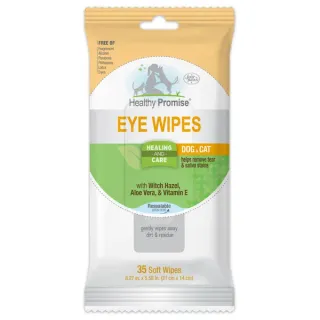 Four Paws Healthy Promise Dog & Cat Eye Wipes, 21 cm x 14 cm