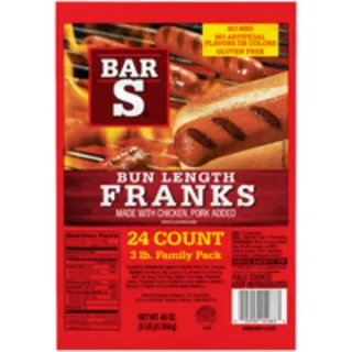 Bar S Frank Bun Length 8-3LB